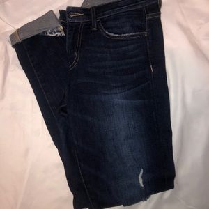 Skinny Dark Wash Distressed Jeans-Bridge by Gly